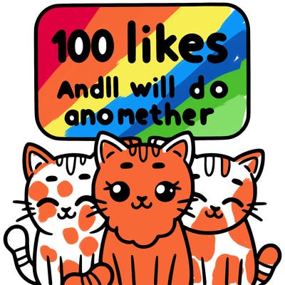 cats that says 100 likes and we will do another one