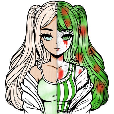 realistic girl split