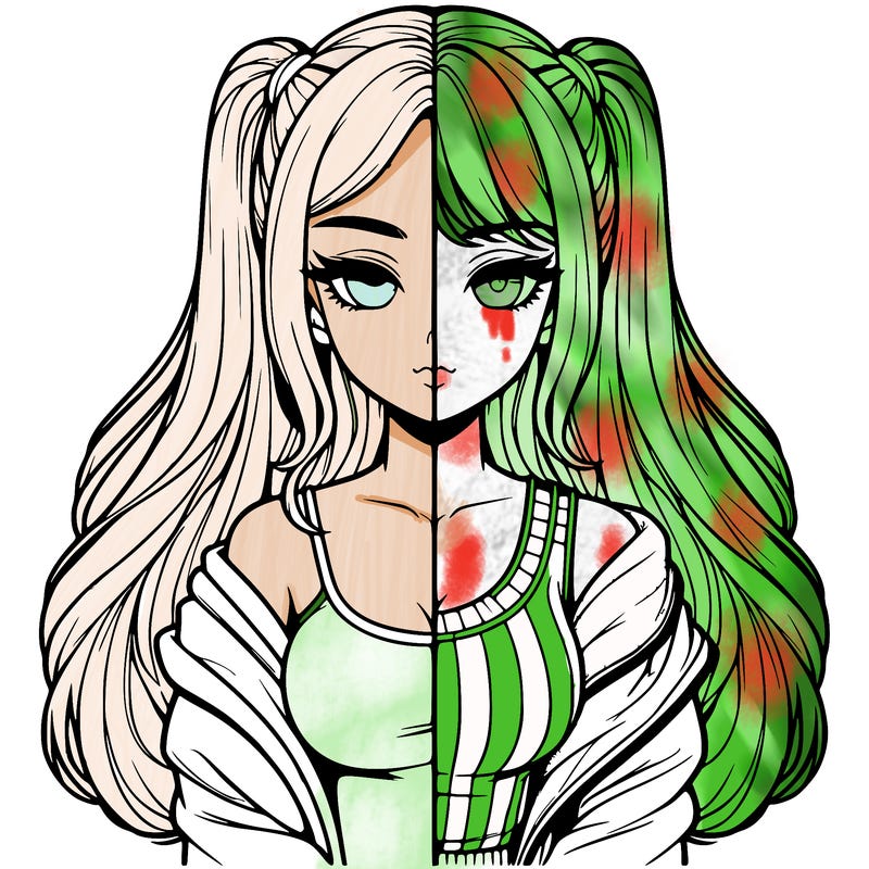 realistic girl split