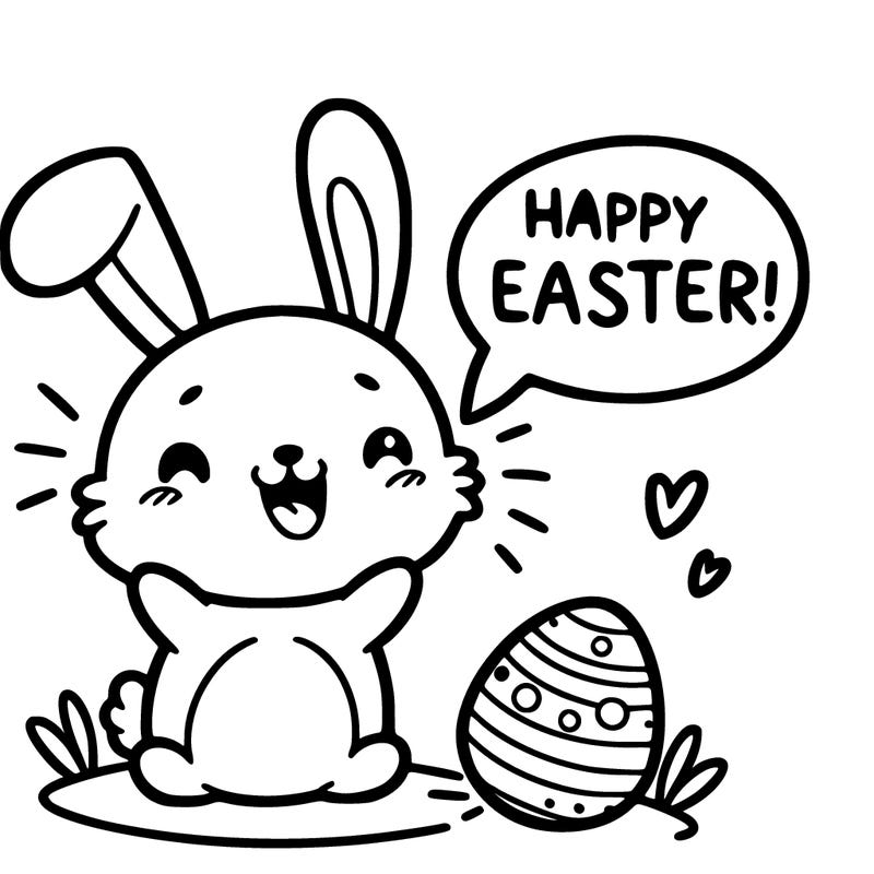 easter bunny saying happy easter