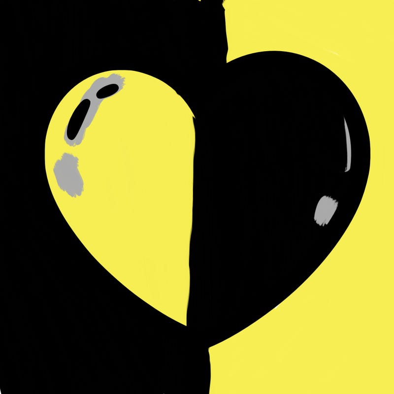 a blank heart