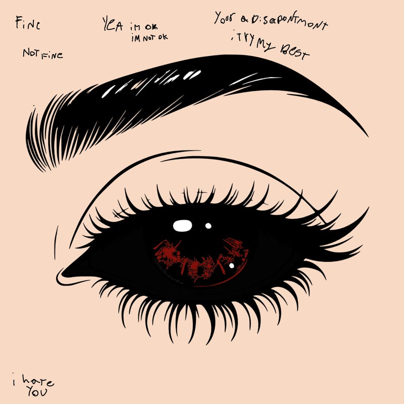 eye closed realistic