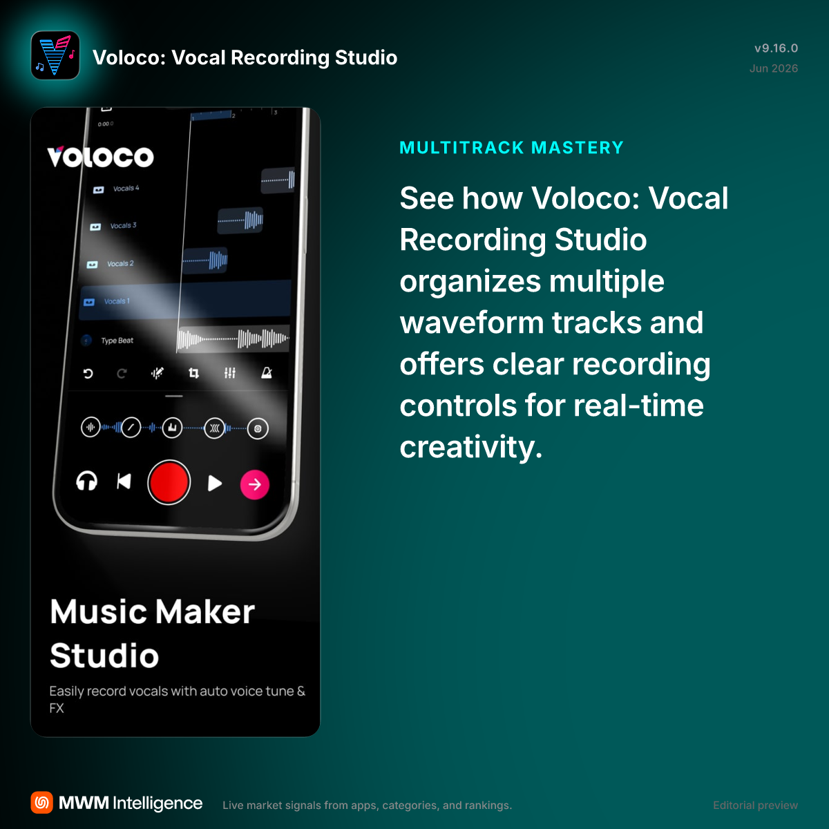 Voloco: Vocal Recording Studio - Music App | MWM
