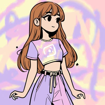 girl in a cute crop top