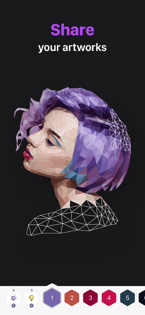 Polygon: Paint Color by Number - Games App | MWM