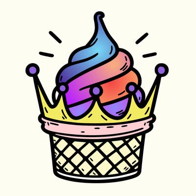 ice cream crown