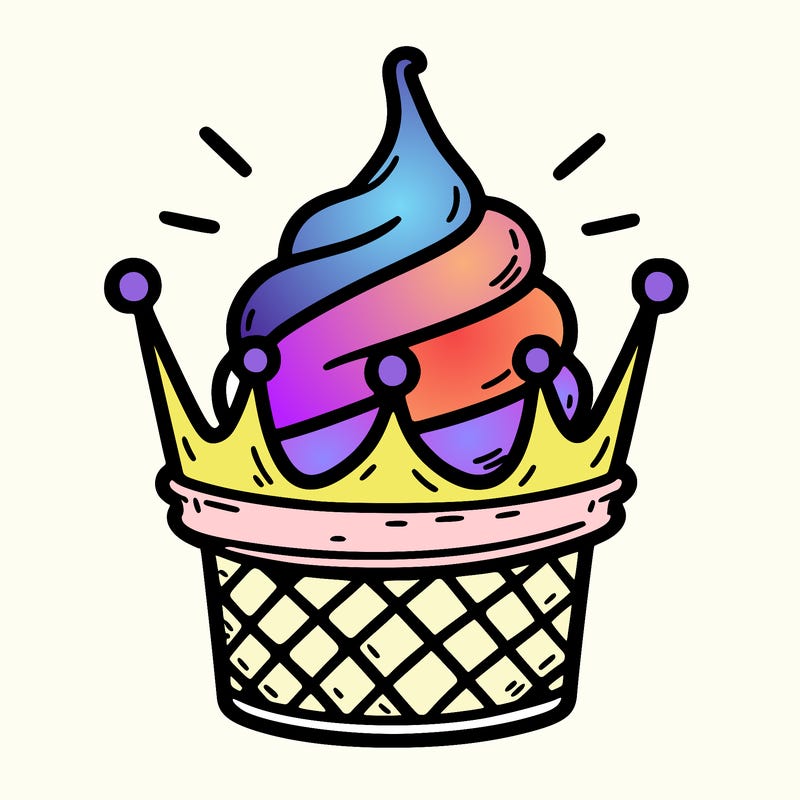 ice cream crown