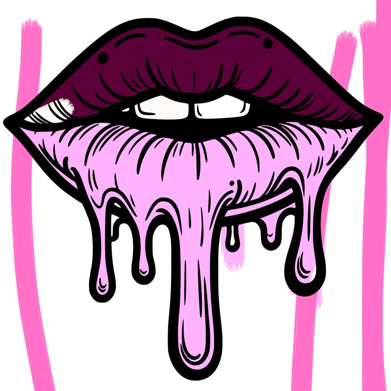 dripping lips