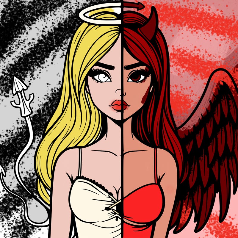 devil vs angel realistic girl