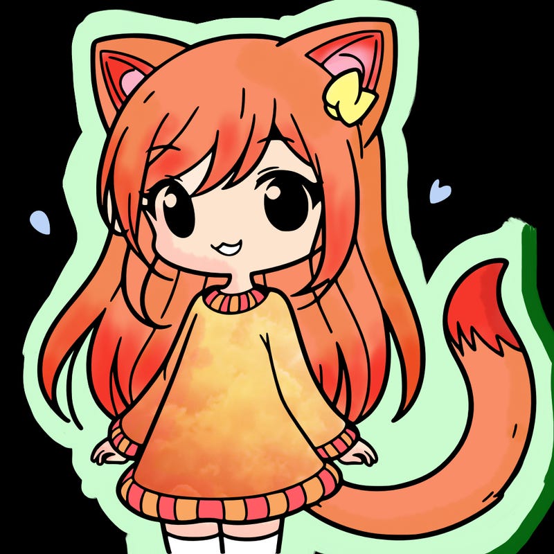girl with cat ears and tail