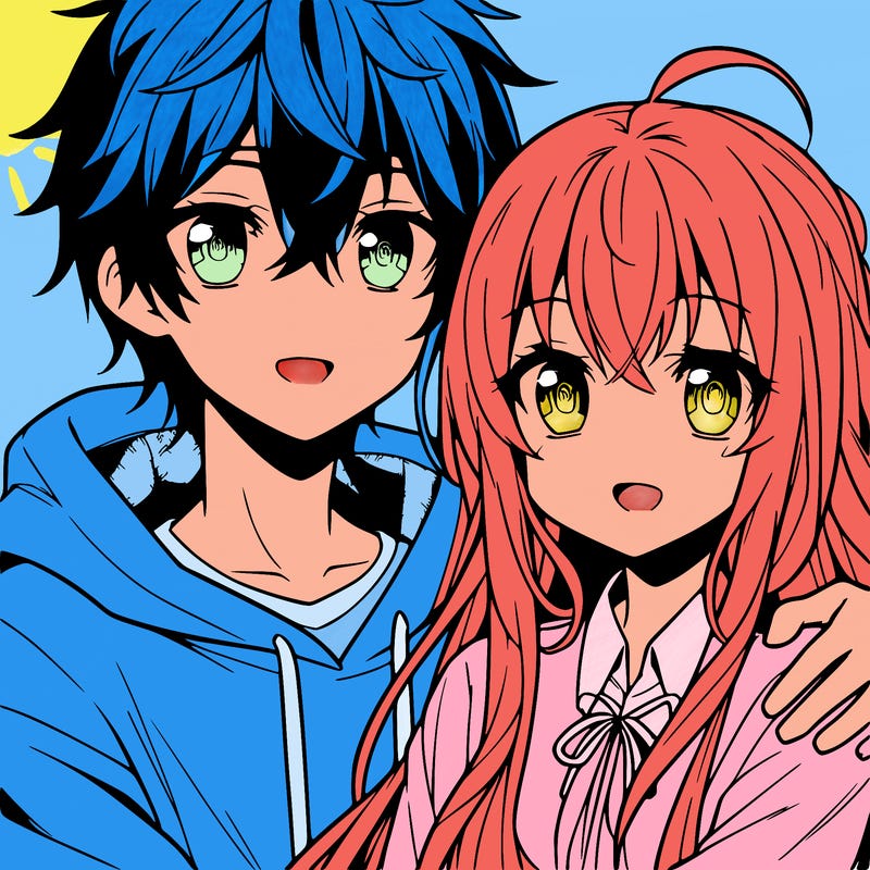 anime boy and girl