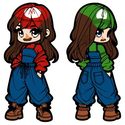 girl in crop top and baggy pants