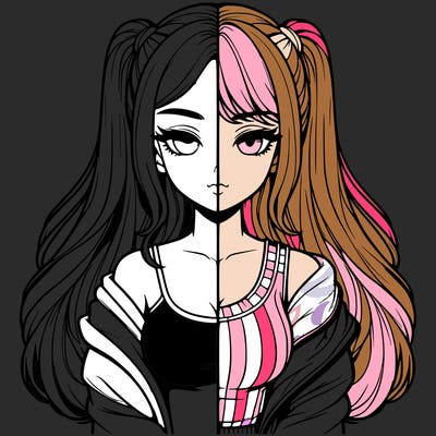 realistic girl split