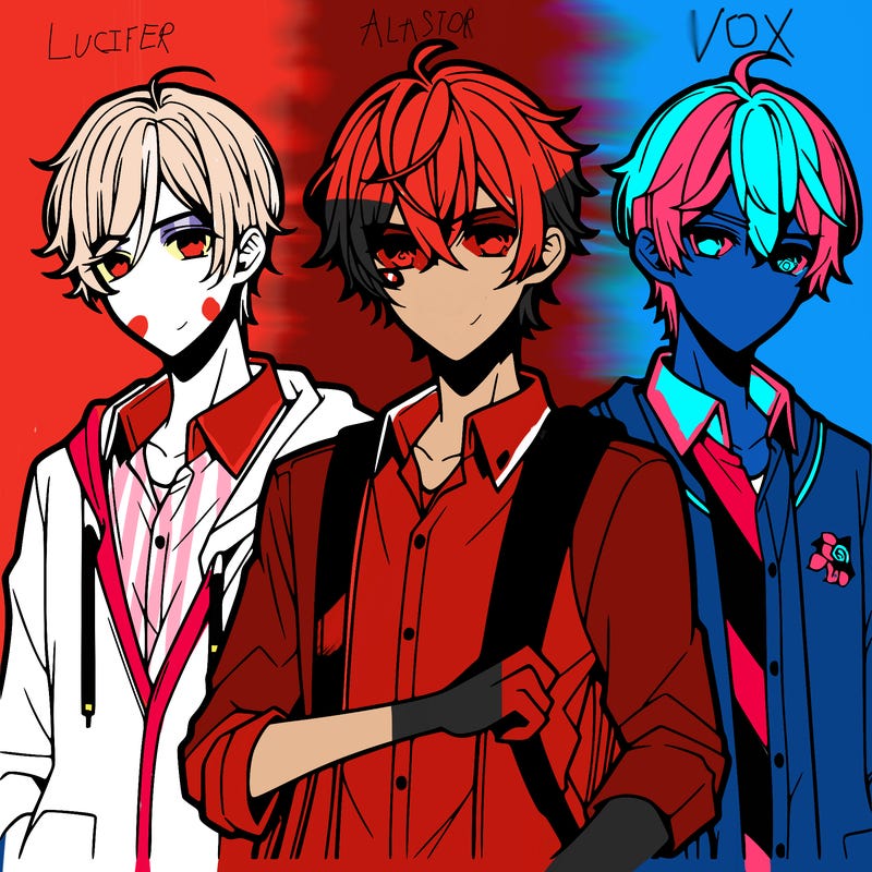 trio of anime boys