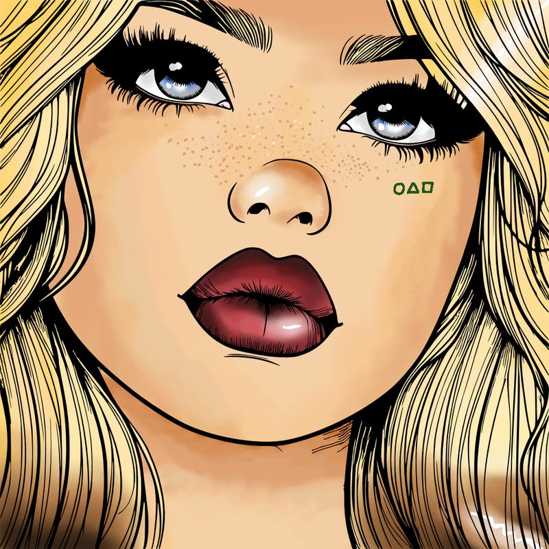 really realistic girl with lips