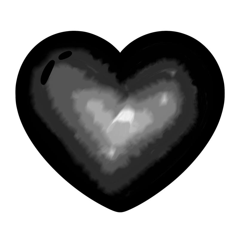 a blank heart