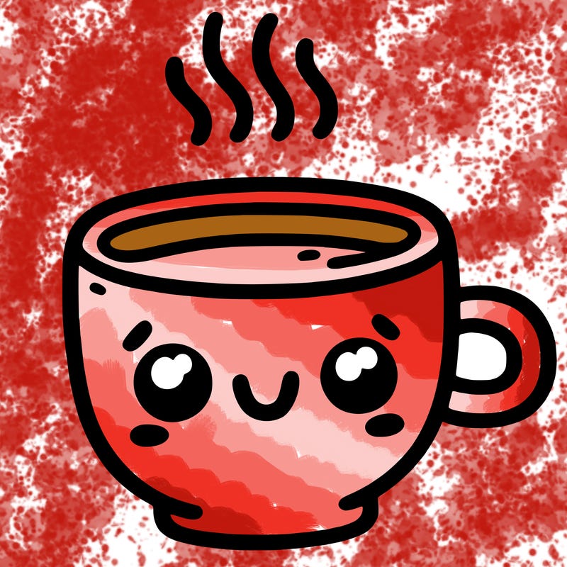 coffee cup with a face