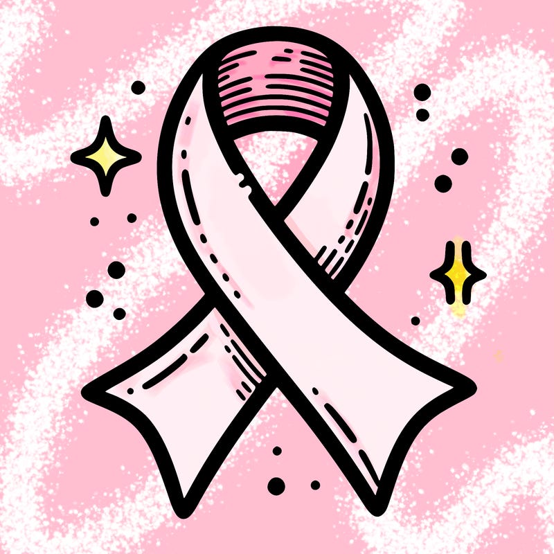 ribbon symbol of national breast cancer awareness month