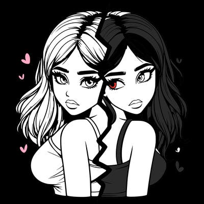 realistic girl split