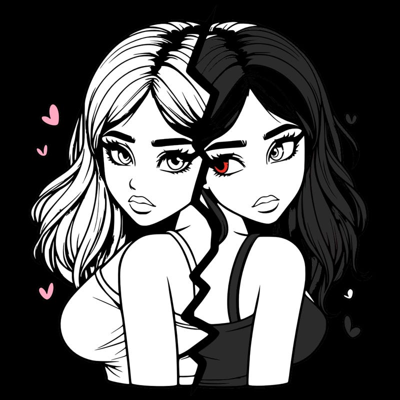 realistic girl split