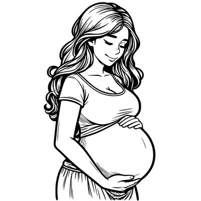 woman heavily pregnant realistic