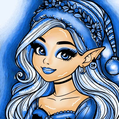 christmas girl elf realistic