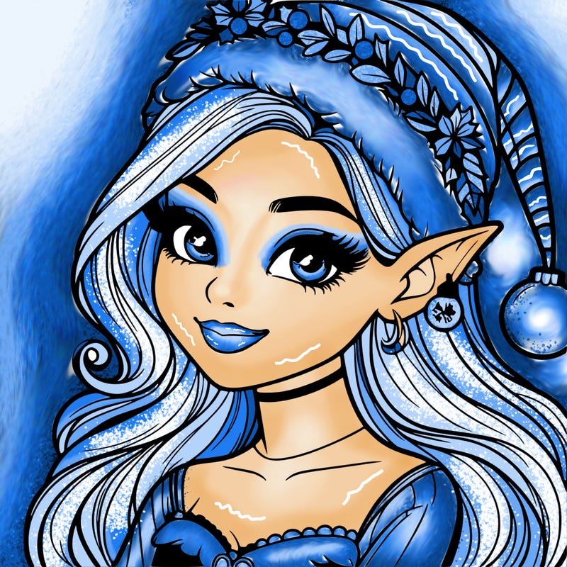 christmas girl elf realistic