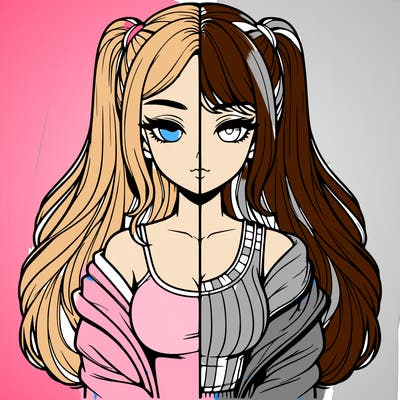 realistic girl split