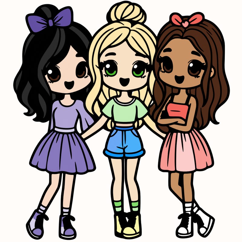 three girl best friends