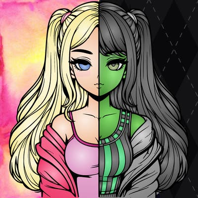 realistic girl split