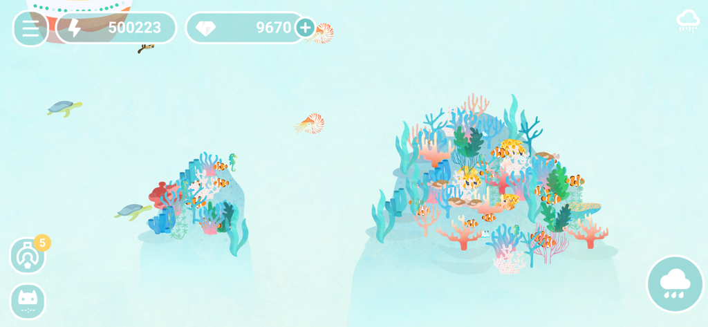 DESERTOPIA - Underwater world in Desertopia showing coral reefs and marine life