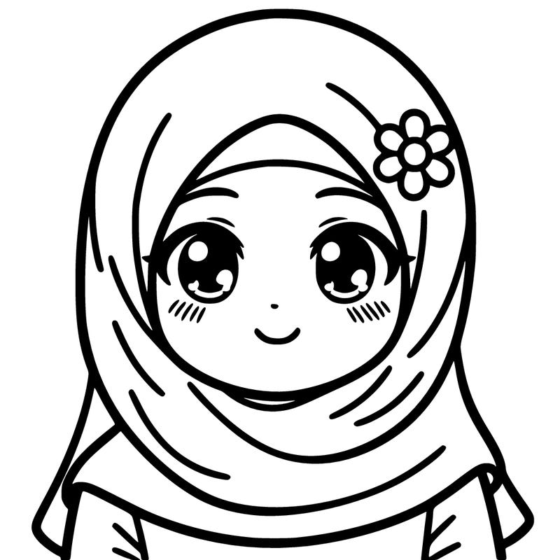 a girl with hijab