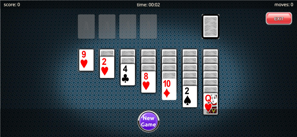 KK Club - Classic Klondike solitaire card game interface in KK Club app