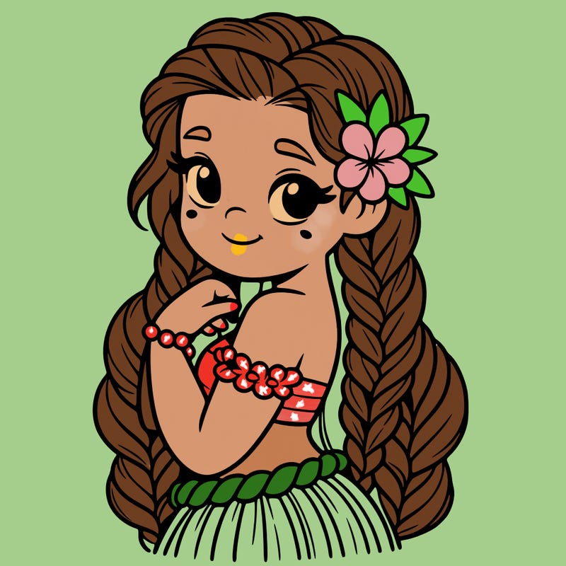 hawaiian girl with braids