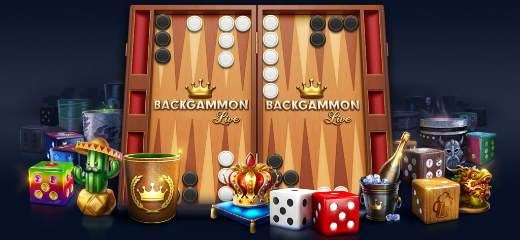 Backgammon Live™ Board Game - Backgammon Live board game with custom dice and luxury accessories