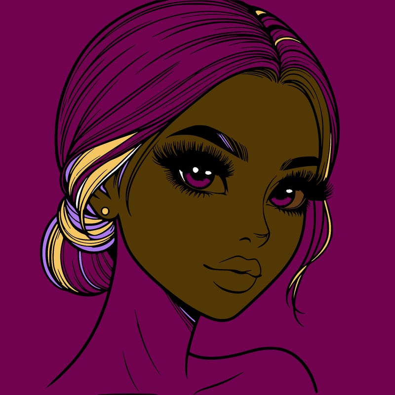 realistic girl with lashes