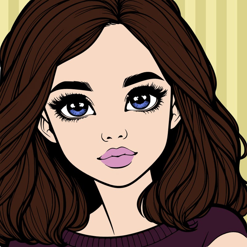 realistic girl whith cute eyes