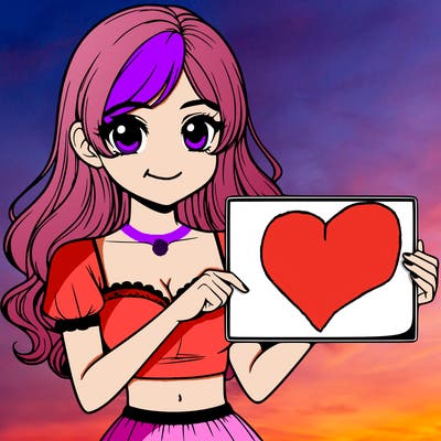 realistic pretty girl holding blank sign