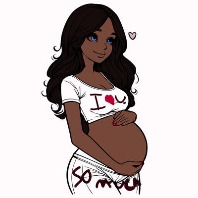 realistic pregnant girl