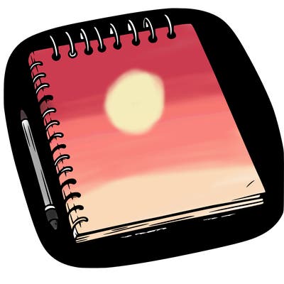 a blank sketch pad