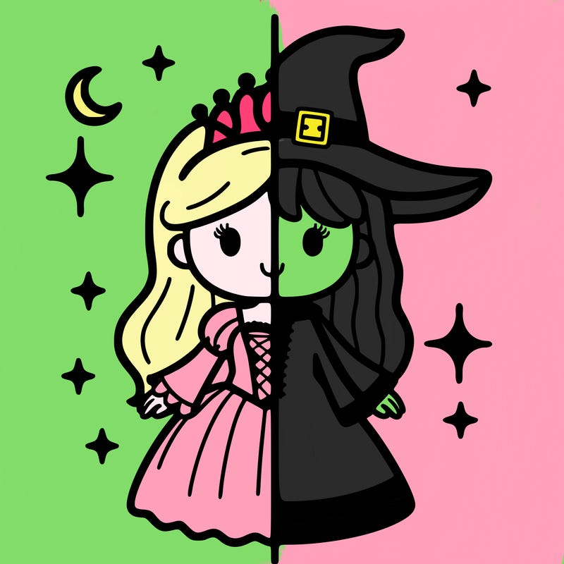 split princess and witch