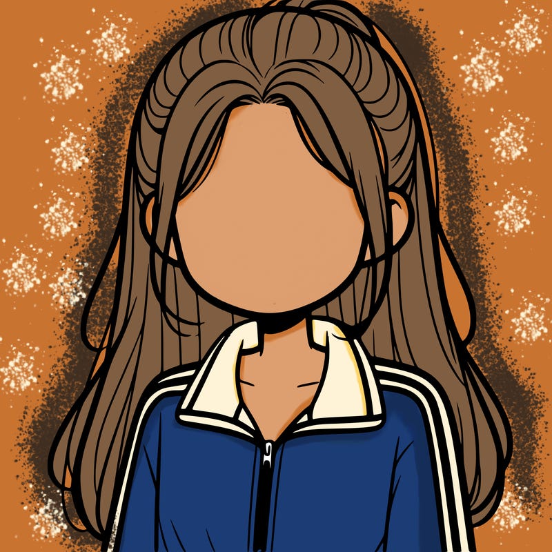 faceless girl in a tracksuit