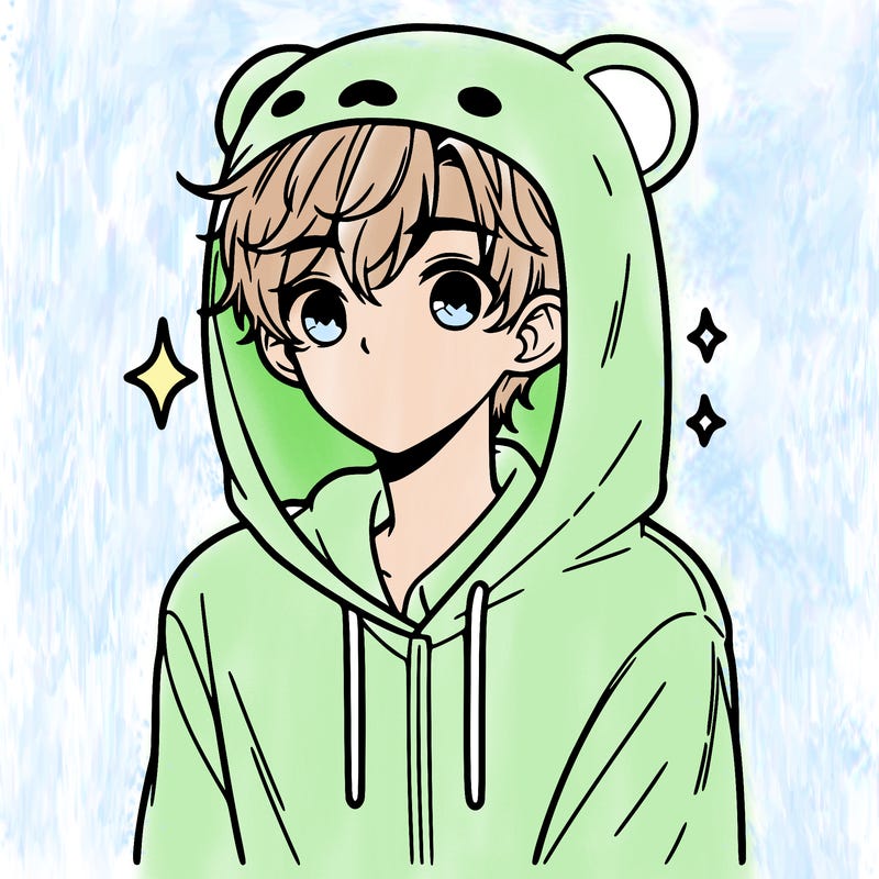 a 17 year old boy in a cute animal hoodie