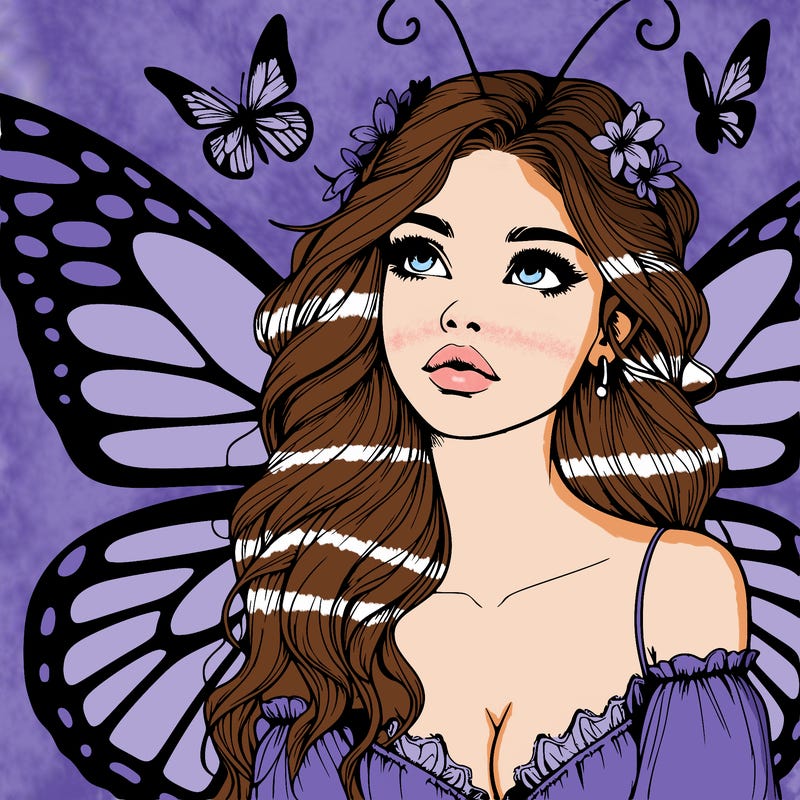 butterfly fairy realistic girl