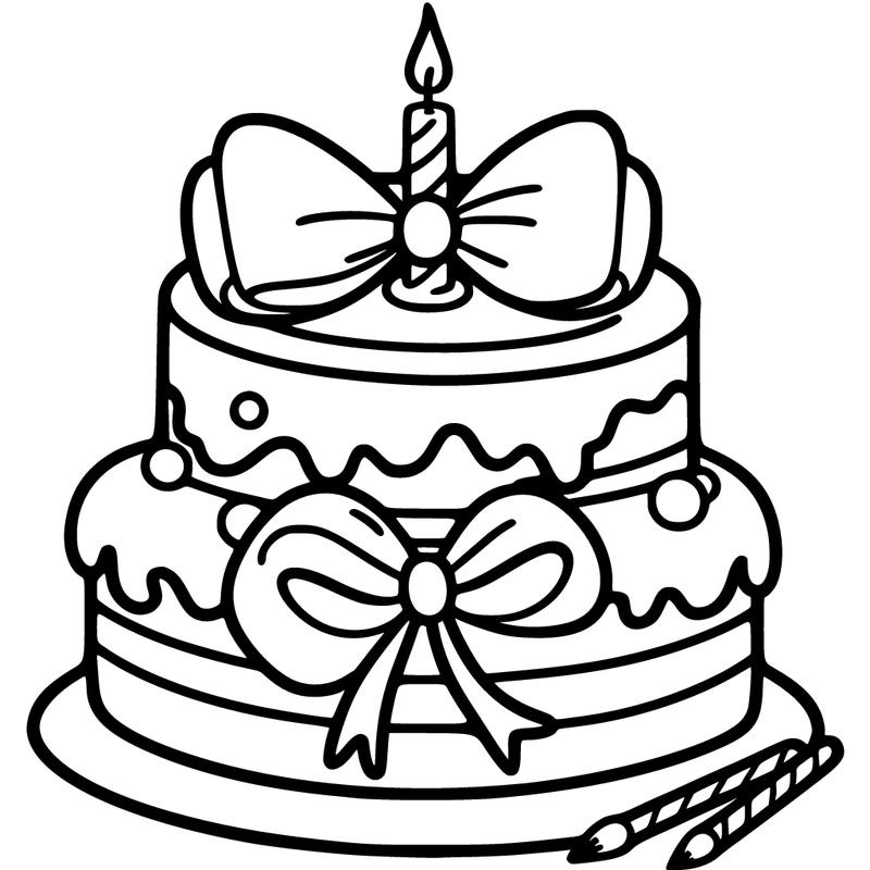 a cake with a bow on it
