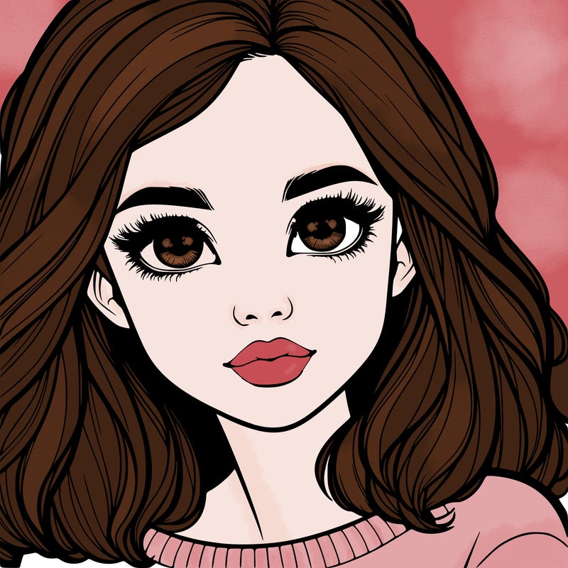 realistic girl whith cute eyes