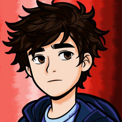 teen boy with messy hair