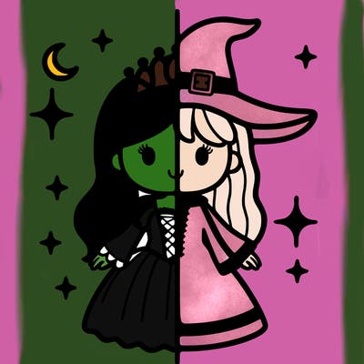 split princess and witch