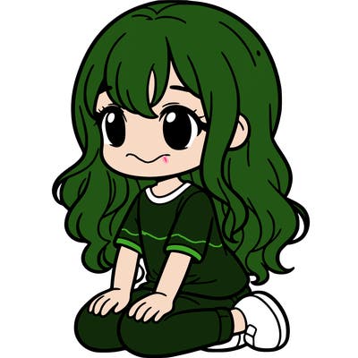 girl kneeling on the ground