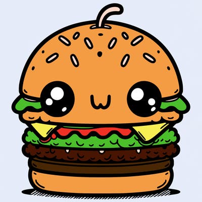 burger cute